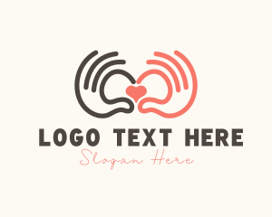 Social Worker - Loving Helping Hands logo design
