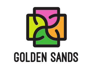 Sand - Sand Glass Flower logo design