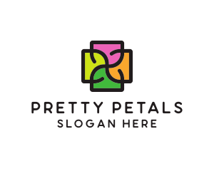 Sand Glass Flower logo design