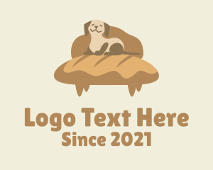 Bake Shop - Dog Bread Couch logo design