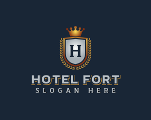 Crown Shield Hotel logo design