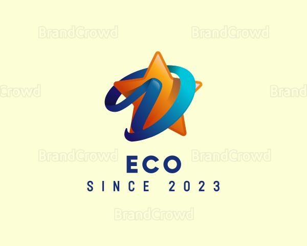 Entertainment Star Letter D Logo