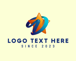 Talent Agency - Entertainment Star Letter D logo design