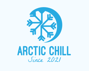 Frost - Blue Winter Snowflake logo design