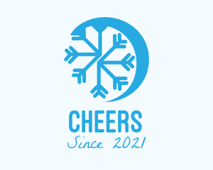 Frozen - Blue Winter Snowflake logo design