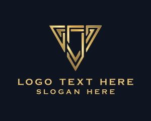 Corporate Business Tech Triangle logo design