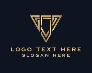 Abstract - Corporate Business Tech Triangle logo design