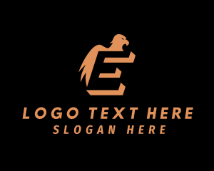 Startup - Eagle Aviation Letter E logo design