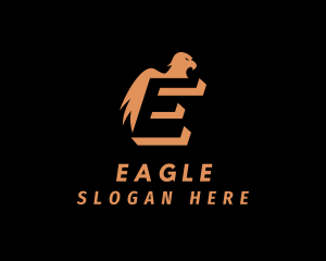Eagle Aviation Letter E logo design