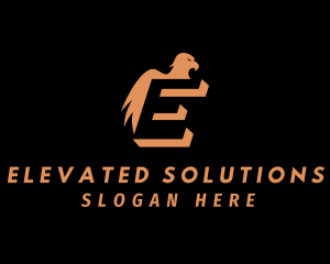 Eagle Aviation Letter E logo design