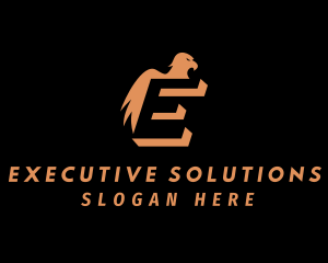 Eagle Aviation Letter E logo design