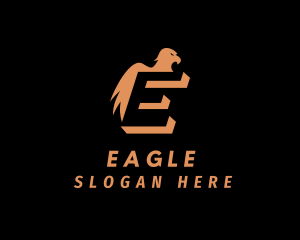 Eagle Aviation Letter E logo design