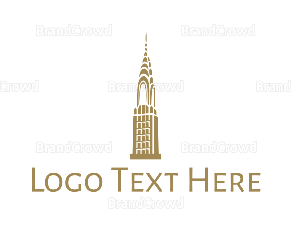Golden Chrysler Building Logo