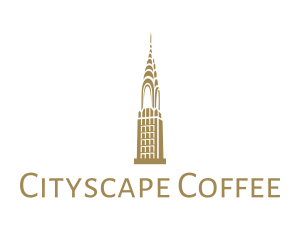 Nyc - Golden Chrysler Building logo design