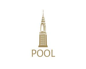 Building - Golden Chrysler Building logo design