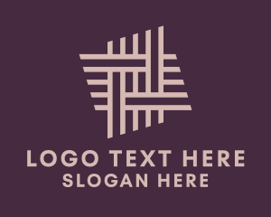 Interlaced - Woven Rattan Textile logo design