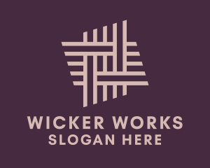 Wicker - Woven Rattan Textile logo design