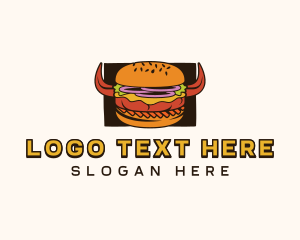 Map - Wyoming Bison Burger logo design