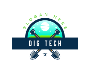 Dig - Shovel Lawn Gardening logo design