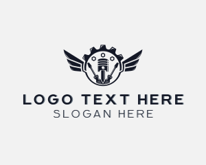 Engine - Automotive Mechanic Tools logo design