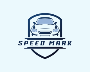 Automobile Sports Car Shield  logo design