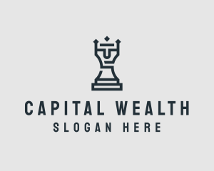 Capital - King Chess Piece logo design