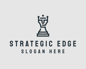 Strategy - King Chess Piece logo design