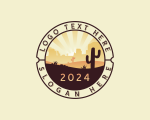 Sand - Outback Desert Cactus logo design