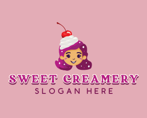 Cherry Sundae Girl logo design