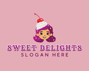 Cherry Sundae Girl logo design