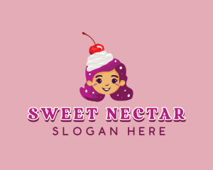 Cherry Sundae Girl logo design