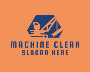 Construction Crane Machine logo design