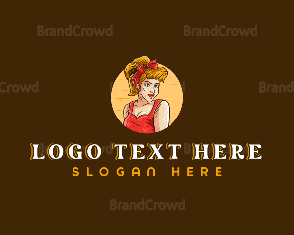 Pinup Lady Model Logo