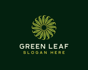 Leaf Fan Propeller logo design