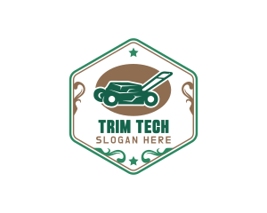 Trimmer - Lawn Mower Yard logo design