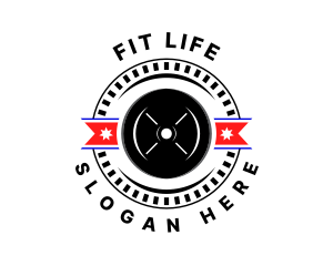 Barbell Fitness Gym logo design