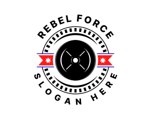 Resistance - Barbell Fitness Gym logo design