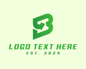 Green - Arrow Letter B logo design