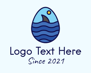 Ocean Fish - Ocean Shark Egg logo design