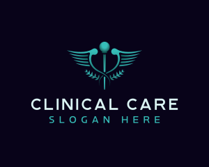 Caduceus Hospital Clinic logo design