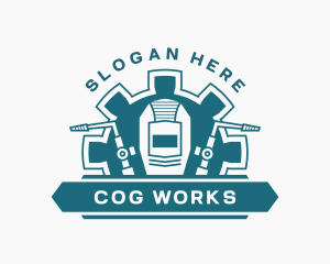 Industrial Welding Cog logo design