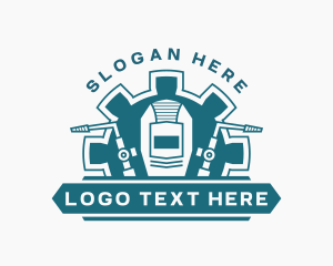 Factory - Industrial Welding Cog logo design