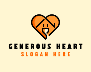 Electric Heart Plug  logo design