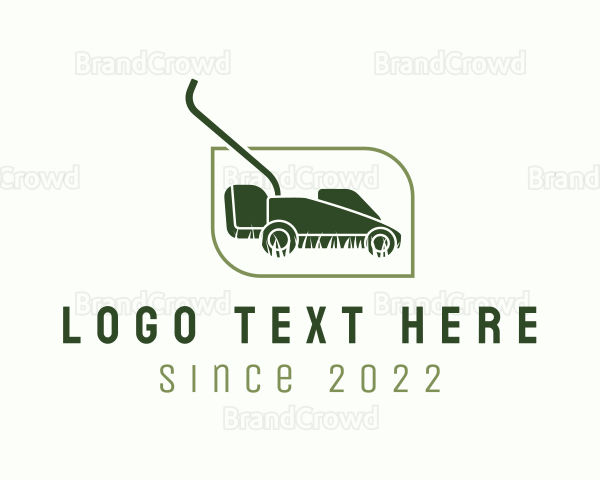 Grass Mower Equipment Logo