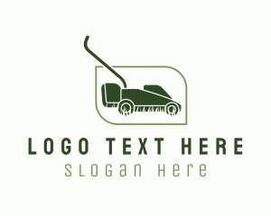 Grass Mower Equipment Logo