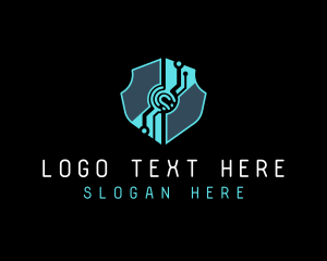 Firmware - Cyber Tech Shield logo design