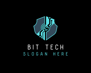 Cyber Tech Shield logo design