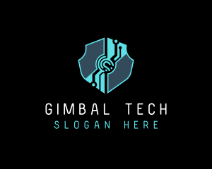 Cyber Tech Shield logo design