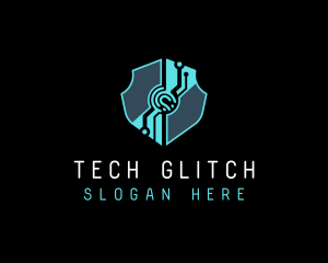 Cyber Tech Shield logo design