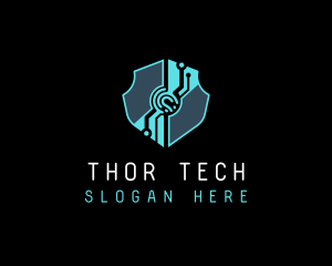 Cyber Tech Shield logo design